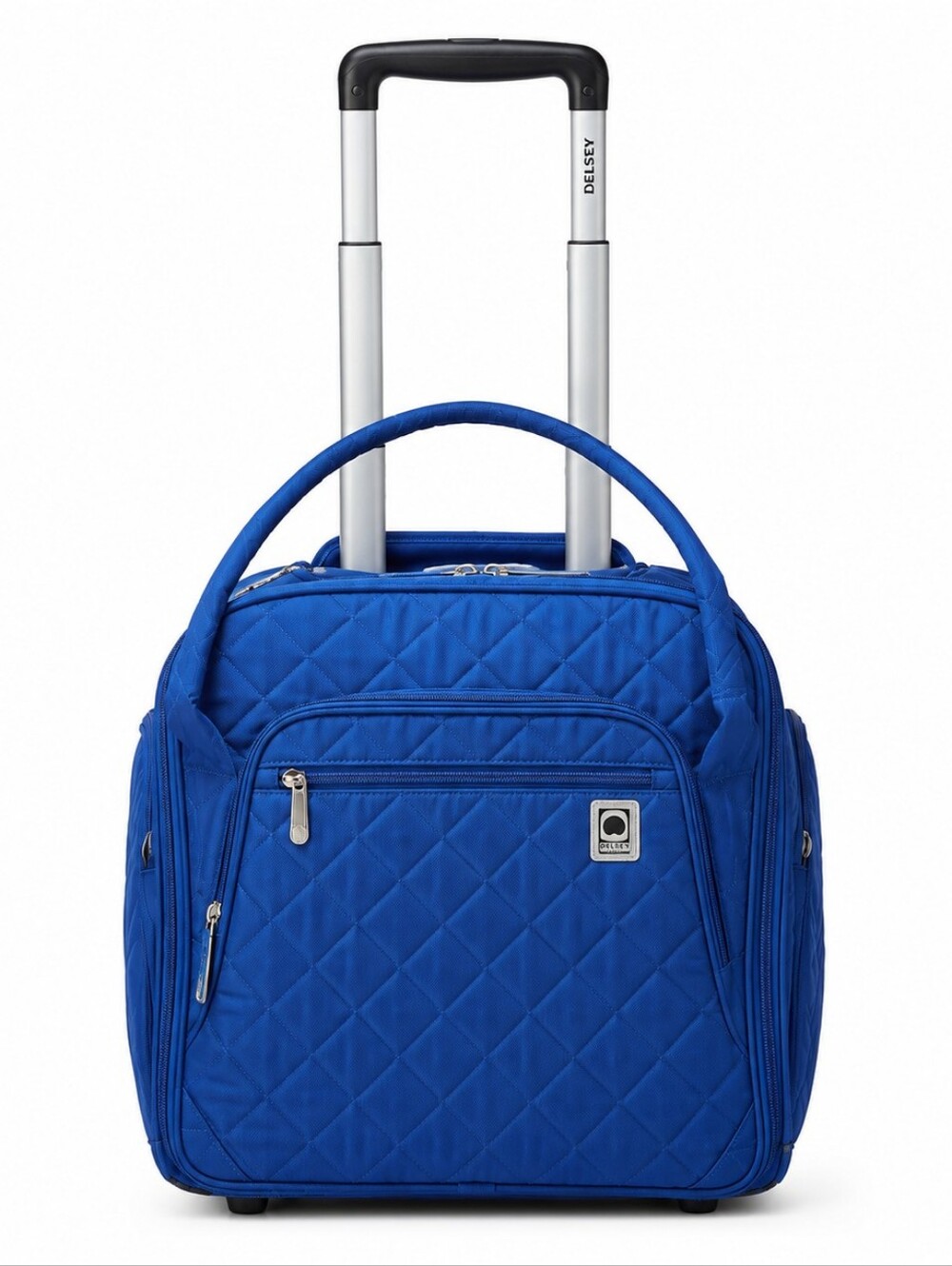 Delsey Paris Blue Quilted Rolling Travel Carry On  Bag -Underseater